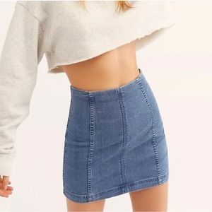 Free People Denim Mini Skirt Size 6